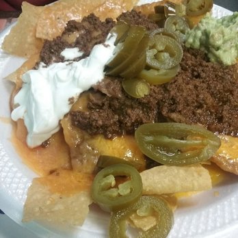 Casa Galaviz Restaurant - Nacho supreme with beef $6.90 - Mexican Near Me - Denton, Texas