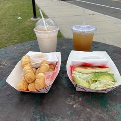 Chicken & Avocado Arepa, Tequenos, Venezuelan drinks