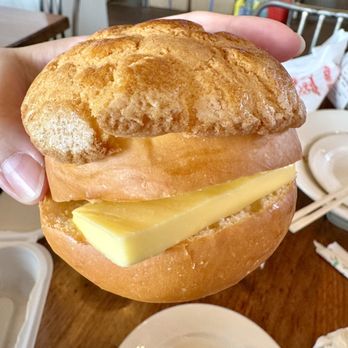 Ipoh Kopitiam - Pineapple butter bao - far too dense - Malaysian Near Me - Alhambra, California