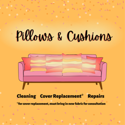 Young's Natural Dry Cleaners - Pillows and Cushions: Cleaning, Cover Replacement, and Repairs. For cover replacement, you must bring in the new fabric for consultation.