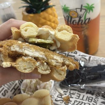 Aloha Waffle Bar - Chicken Sammie Waffle - Breakfast & Brunch Near Me - Jacksonville Beach, Florida