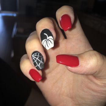 Charmers Nails Salon - Katie did theses nails for me for halloween and I still love them so much!! - Nail Salons Near Me - Glendora, California