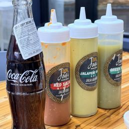 Mexican Coke and their house salsas Mexican Coke and their house salsas