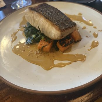 Nolia - Sea bass with kale and sweet potatoes - Southern Near Me - Cincinnati, Ohio