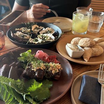 Campfire - Oysters, bread and lamb belly - New American Near Me - Carlsbad, California