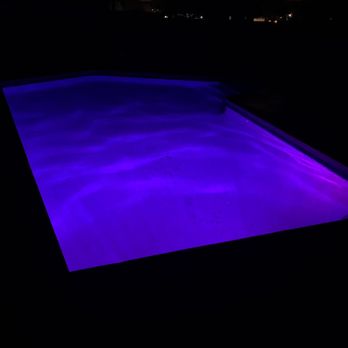 American Pool Plastering - Night view with new color changing led light - Pool & Hot Tub Service Near Me - San Fernando, California