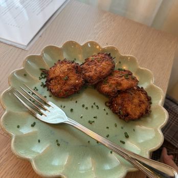 Ema - Sweet Potato Latkes - Mediterranean Near Me - Glenview, Illinois Ema - Sweet Potato Latkes - Mediterranean Near Me - Glenview, Illinois