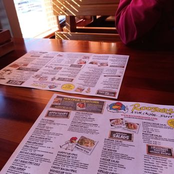 Roosters Circleville - a menu on a table - Chicken Wings Near Me - Circleville, Ohio