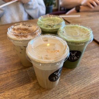Tule Coffeehouse - We got everything from their recent specials - matcha matcha, banana haze, tule fog, and mango matcha - Breakfast & Brunch Near Me - Elk Grove, California