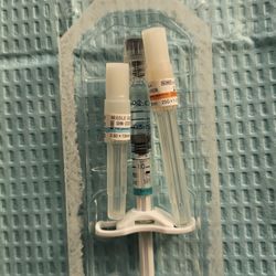 Half of syringe that they provided