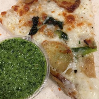 Sliver Pizzeria - Pizza with potatoes, caramelized onions, and herbs! Plus green sauce - Pizza Near Me - Berkeley, California Sliver Pizzeria - Pizza with potatoes, caramelized onions, and herbs! Plus green sauce - Pizza Near Me - Berkeley, California