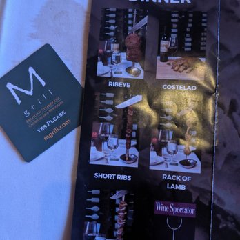 M Grill - Here's a shot of their dinner menu - Brazilian Near Me - Los Angeles, California