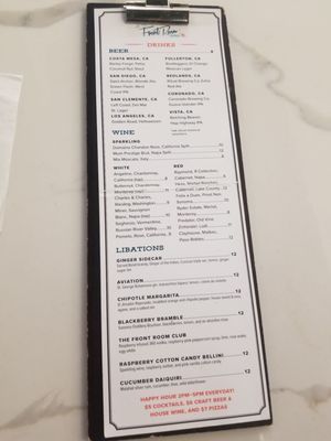 Menu photo 7 The Front Room Lounge Anaheim, CA