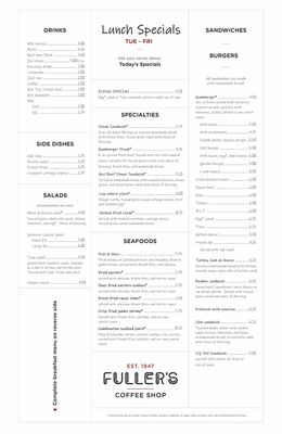 Menu photo 8 Fuller's Coffee Shop Portland, OR Menu photo 8 Fuller's Coffee Shop Portland, OR