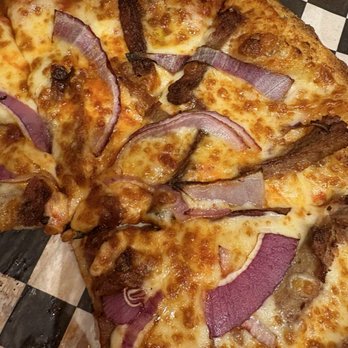 HomeSlyce - Mt. Vernon - Steak and onion pizza. So good!! - Pizza Near Me - Baltimore, Maryland