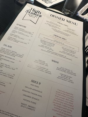 Menu photo 8 High Stakes Rooftop Louisville, KY