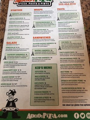 Menu photo 6 Adelo's Pizza Spokane, WA