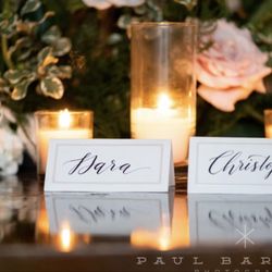 Quill and Paper Calligraphy - placecards