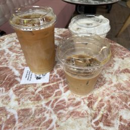 Cold brew, iced cortado, ice decaf latte Cold brew, iced cortado, ice decaf latte