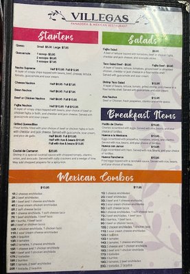 Menu photo 2 Villegas Mexican Restaurant Durant, OK Menu photo 2 Villegas Mexican Restaurant Durant, OK