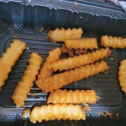 Left over fries were a bit overcooked. Not sure if they were fried in oil. But the seasoning was pretty good.