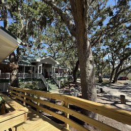 Exterior outside entrance of Zachry's Riverhouse - Access ramp to the back patio/front of restaurant - Jekyll Island, Georgia Exterior outside entrance of Zachry's Riverhouse - Access ramp to the back patio/front of restaurant - Jekyll Island, Georgia