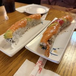 Super Sushi - Seattle's best on the left and Jessica roll on the right