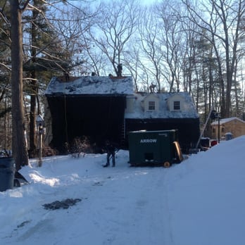 iROOF - This is the before photo of a job that we roofed and sided. This was the beginning of February. - Roofing Near Me