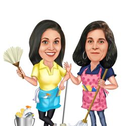 Mom & Daughter Cleaning
