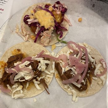 Lalo - Barbacoa and crispy chicken taco - Latin American Near Me - Cincinnati, Ohio Lalo - Barbacoa and crispy chicken taco - Latin American Near Me - Cincinnati, Ohio