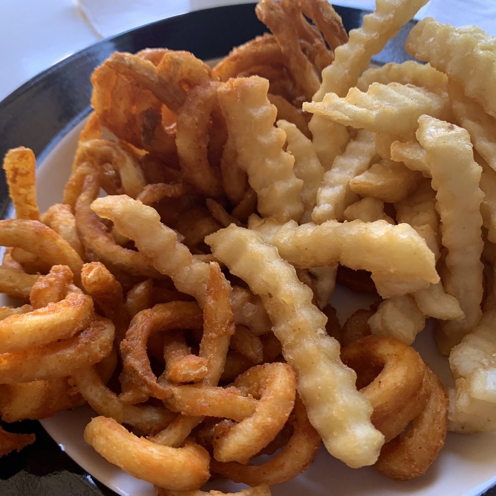 Curly and crinkle fries Curly and crinkle fries