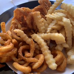 Curly and crinkle fries