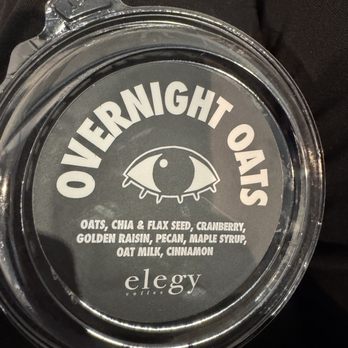 Elegy Coffee Downtown - Lid for overnight oats for ingredient list - Coffee & Tea Near Me - Nashville, Tennessee Elegy Coffee Downtown - Lid for overnight oats for ingredient list - Coffee & Tea Near Me - Nashville, Tennessee