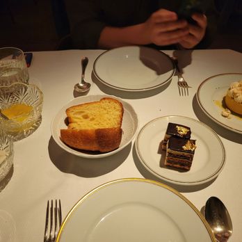 Le Coucou - Baba rum, hazelnut cake, passionfruit sorbet - French Near Me - New York, New York