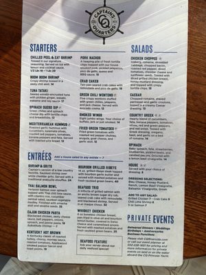 Menu photo 3 Captains Quarters Riverside Grille Prospect, KY Menu photo 3 Captains Quarters Riverside Grille Prospect, KY