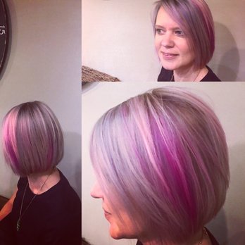 Joey Miller Studio - Pastels blonde! silver base color and highlights of powder purple, fuchsia, powder pink. - Hair Stylists Near Me - Bastrop, Texas