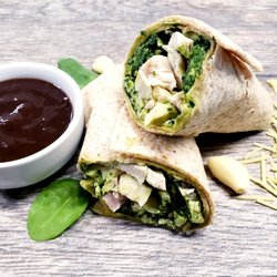 Cuisine For Healing - Organic Chicken Pesto Wrap