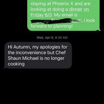 Chef Shaun Michael - Communication - Personal Chefs Near Me Chef Shaun Michael - Communication - Personal Chefs Near Me