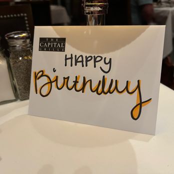 The Capital Grille - Came for my birthday. They had a card, which was very sweet. - Steakhouses Near Me - Oklahoma City, Oklahoma The Capital Grille - Came for my birthday. They had a card, which was very sweet. - Steakhouses Near Me - Oklahoma City, Oklahoma
