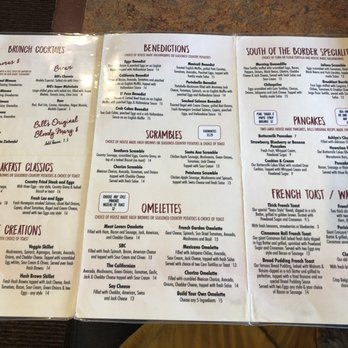 Bill's Cafe - Menu - American Near Me - San Jose, California