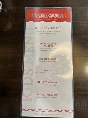 Menu photo 6 Creekside Fine Grill Wylie, TX