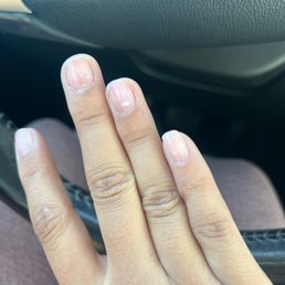 Pinky nail of dip powder still on.