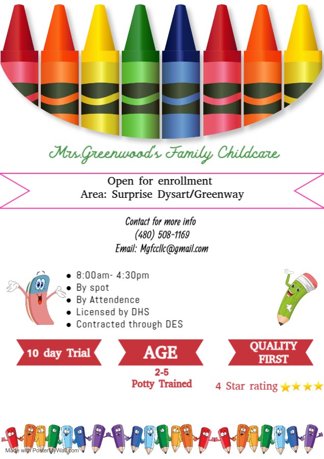 Mrs.Greenwoods Family Childcare - childcare center in Surprise, AZ