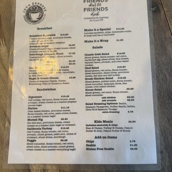 Java Express - Springville - Menu - Coffee & Tea Near Me - Springville, California