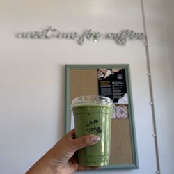 Iced salted honey vanilla matcha