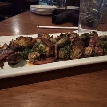 Redstone American Grill - Honey Cider Bacon Brussels Sprouts - Steakhouses Near Me - National Harbor, Maryland Redstone American Grill - Honey Cider Bacon Brussels Sprouts - Steakhouses Near Me - National Harbor, Maryland