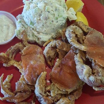 Crab Corner - Soft shell crab platter with potato salad. - Seafood Near Me - Las Vegas, Nevada