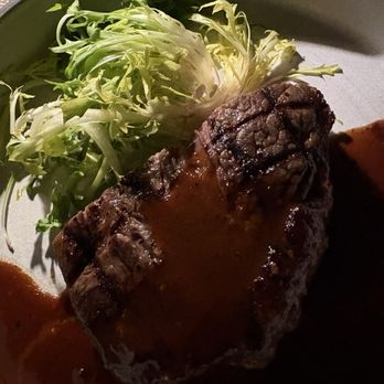 The Oak - NY steak with peppercorn sauce - American Near Me - Ojai, California The Oak - NY steak with peppercorn sauce - American Near Me - Ojai, California