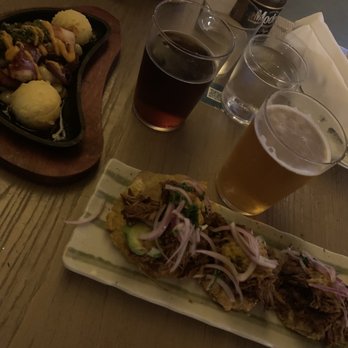 Pisco Y Nazca - Tostones rellenos and plancha pulpo - Gastropubs Near Me - Kendall, Florida