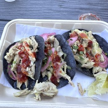 Bopomofo Cafe - These are the chicken tacos. I love them for a lighter option, the picked onions and chili sauce are delicious. Great small plate. - Bubble Tea Near Me - San Gabriel, California